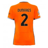 Inter Milan Denzel Dumfries #2 Tretí Ženy futbalový dres 2023-24 Krátky Rukáv